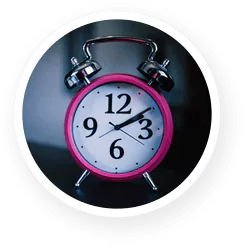 Clock showing 2:10AM